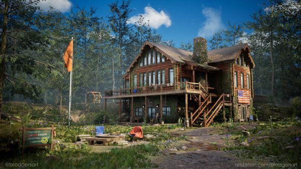 Creating a Real-Time 3D Tennessee Forest Lodge Environment