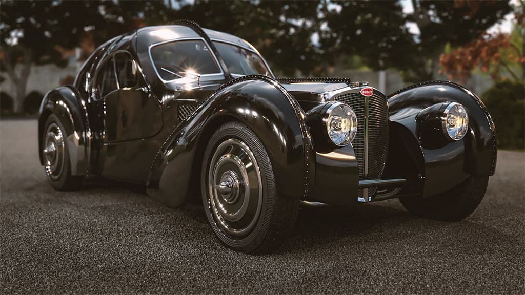 Photorealistic Vehicle Creation: The Bugatti Type 57 SC Atlantic