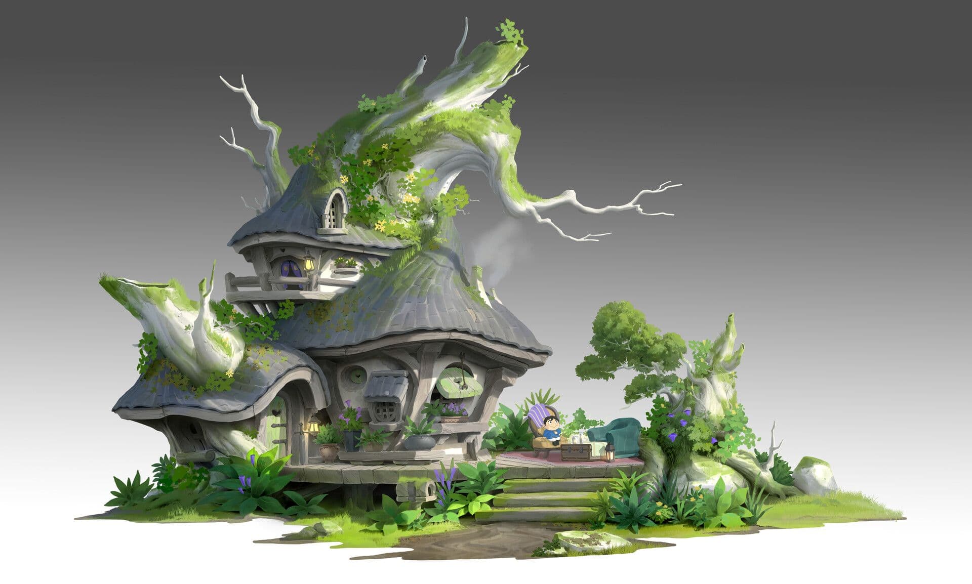 Treehouse concept art by Yang Junchao