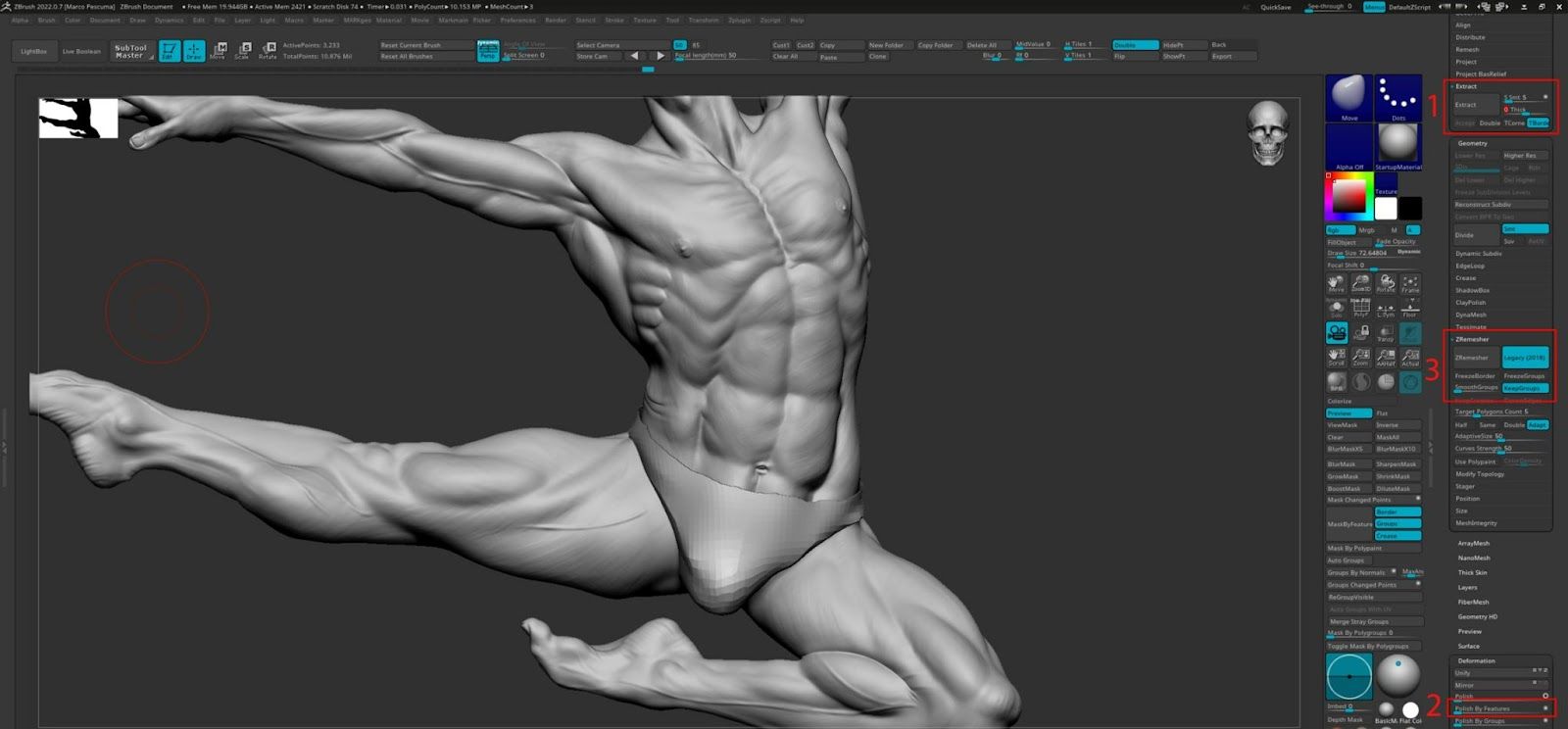How do I pose my creature without getting these stretch marks? I already  put this in T pose but I just don't know how to move it correctly? : r/ ZBrush