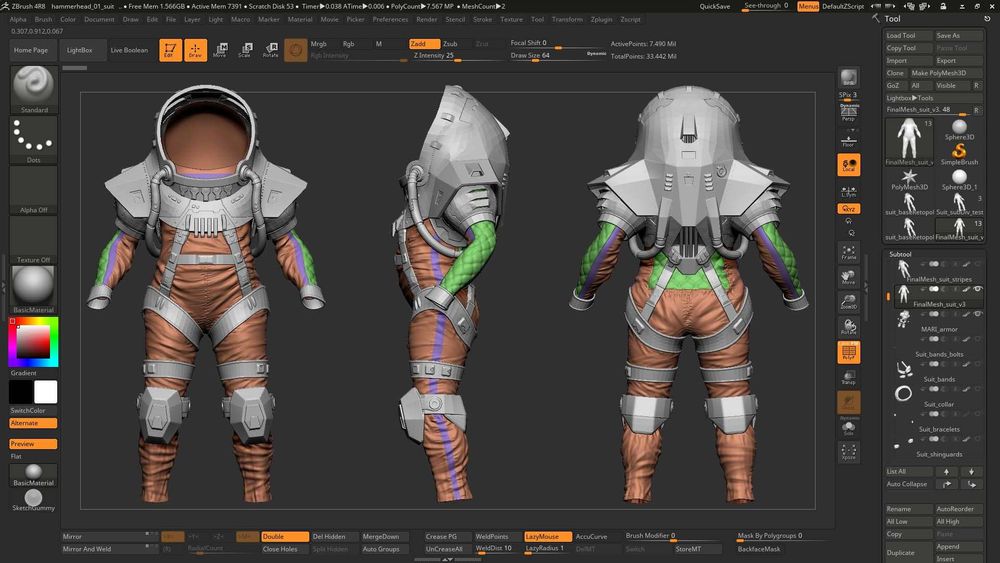 How to create a Photorealistic Alien Spacesuit with Maya and ZBrush