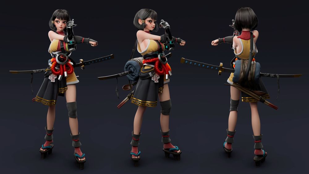 A Character Modeling Journey: Crafting Japanese Samurai Hino