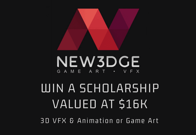 Win a 3D Animation & Visual Effects or Game Art Scholarship at New3dge valued at $16,000